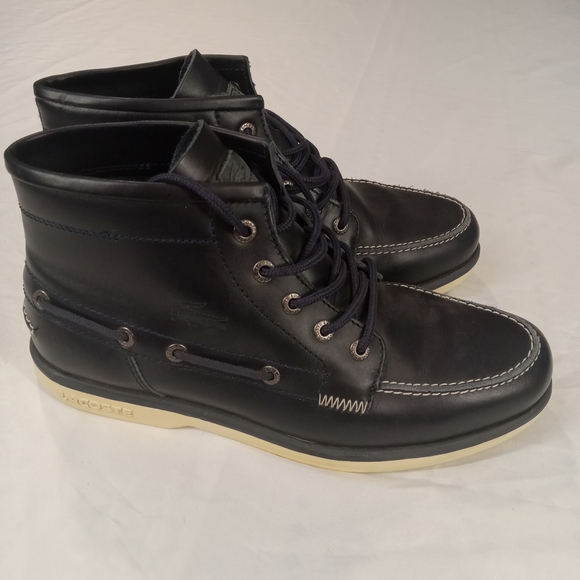 Lacoste Men's Leather Dark BlueUpper Ankle Boots Size